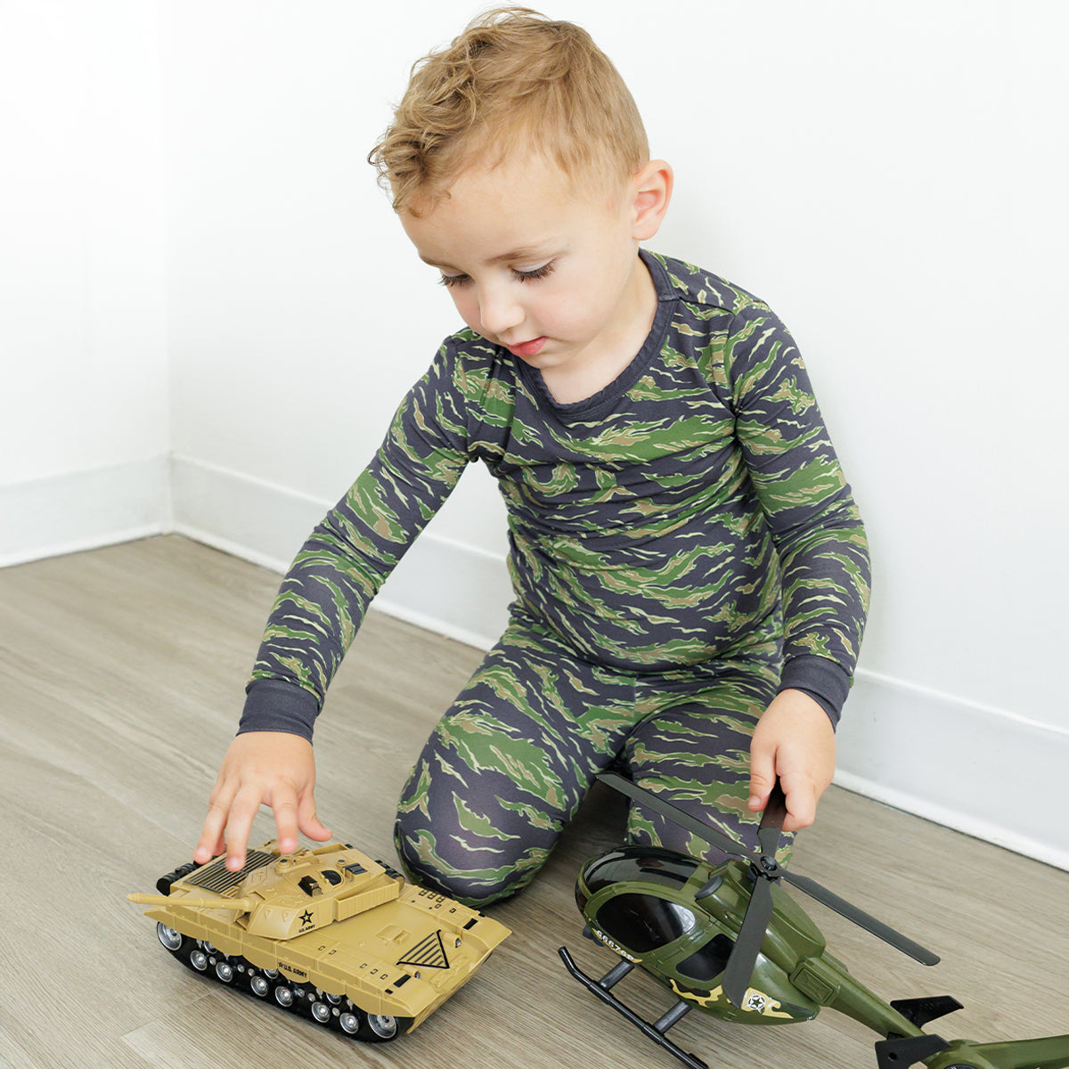 Tiger Stripe Camo 2 Piece Pajama Set