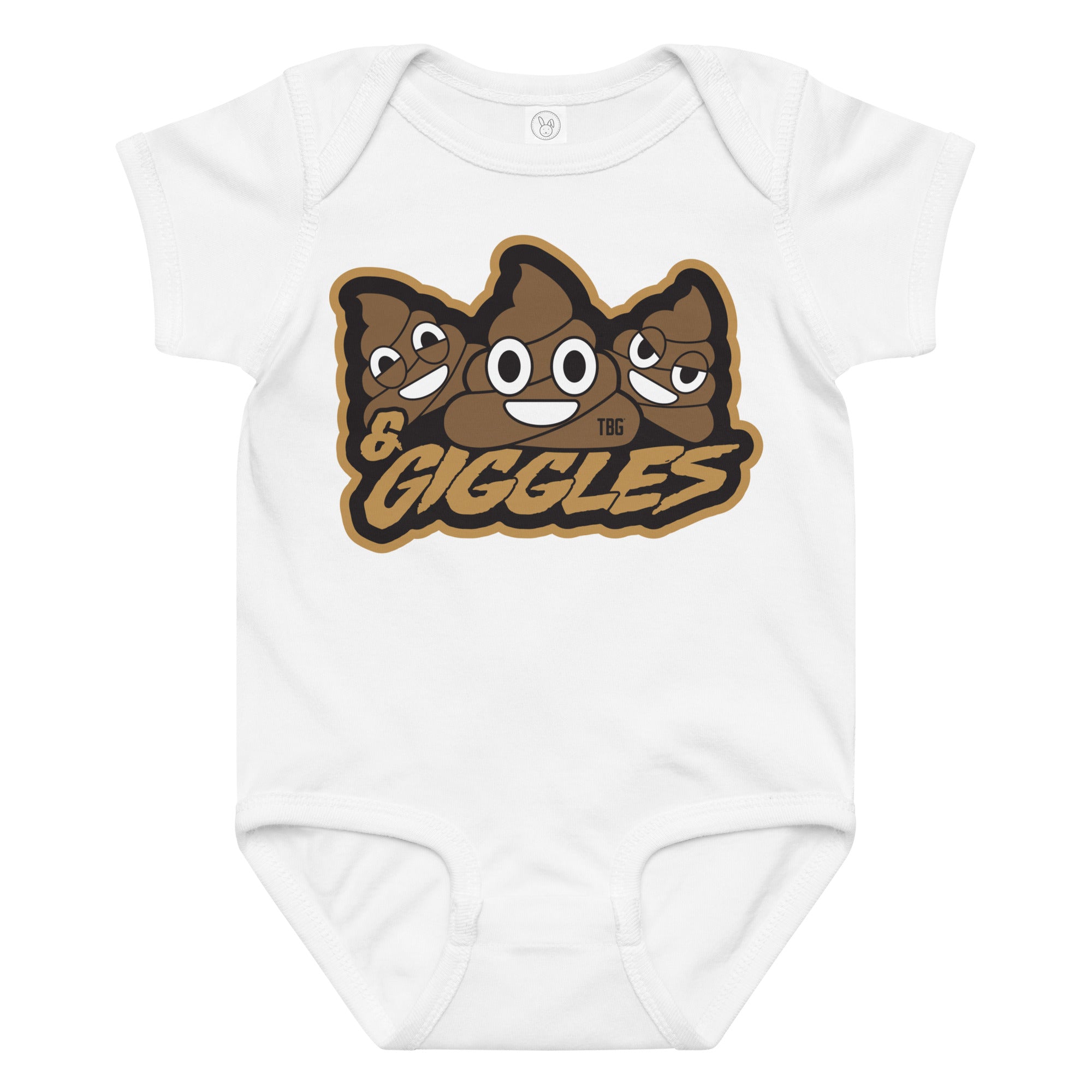Shits & Giggles Baby Bodysuit | White | 100% Combed Ringspun