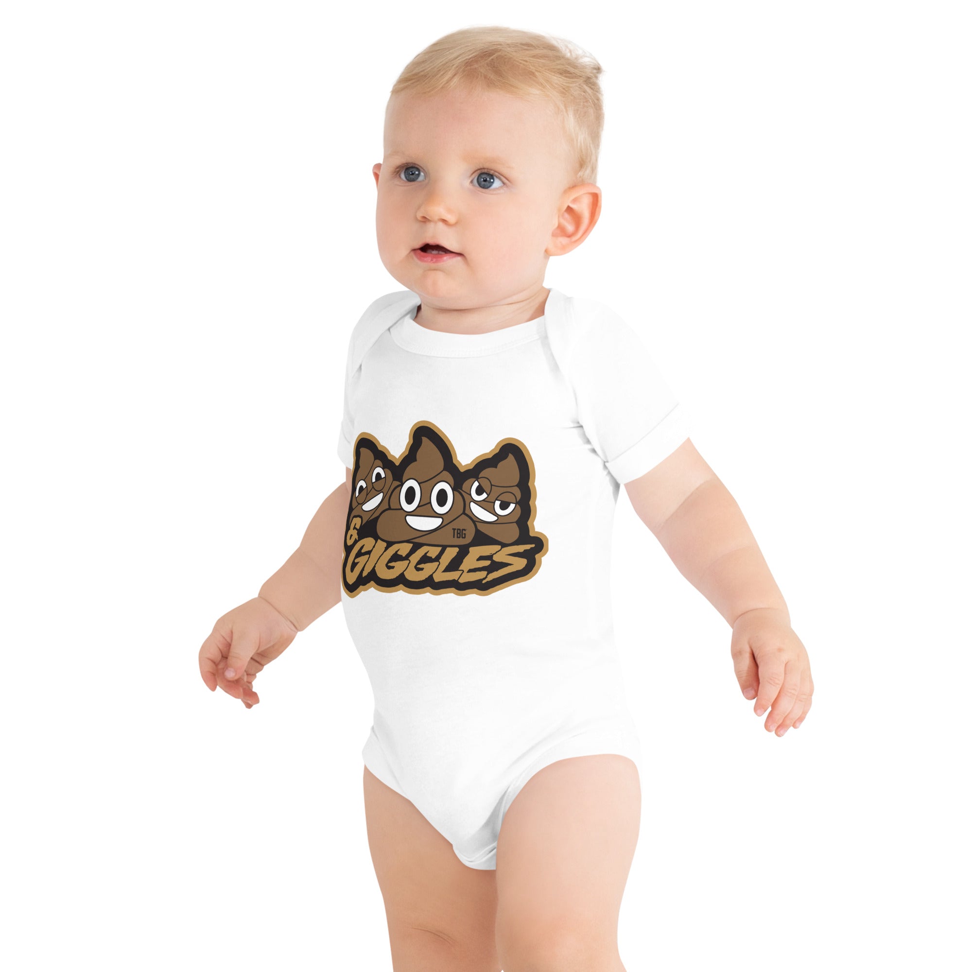 baby_g24 Thyg Shits & Giggles Baby Bodysuit | White | 100% Combed Ringspun