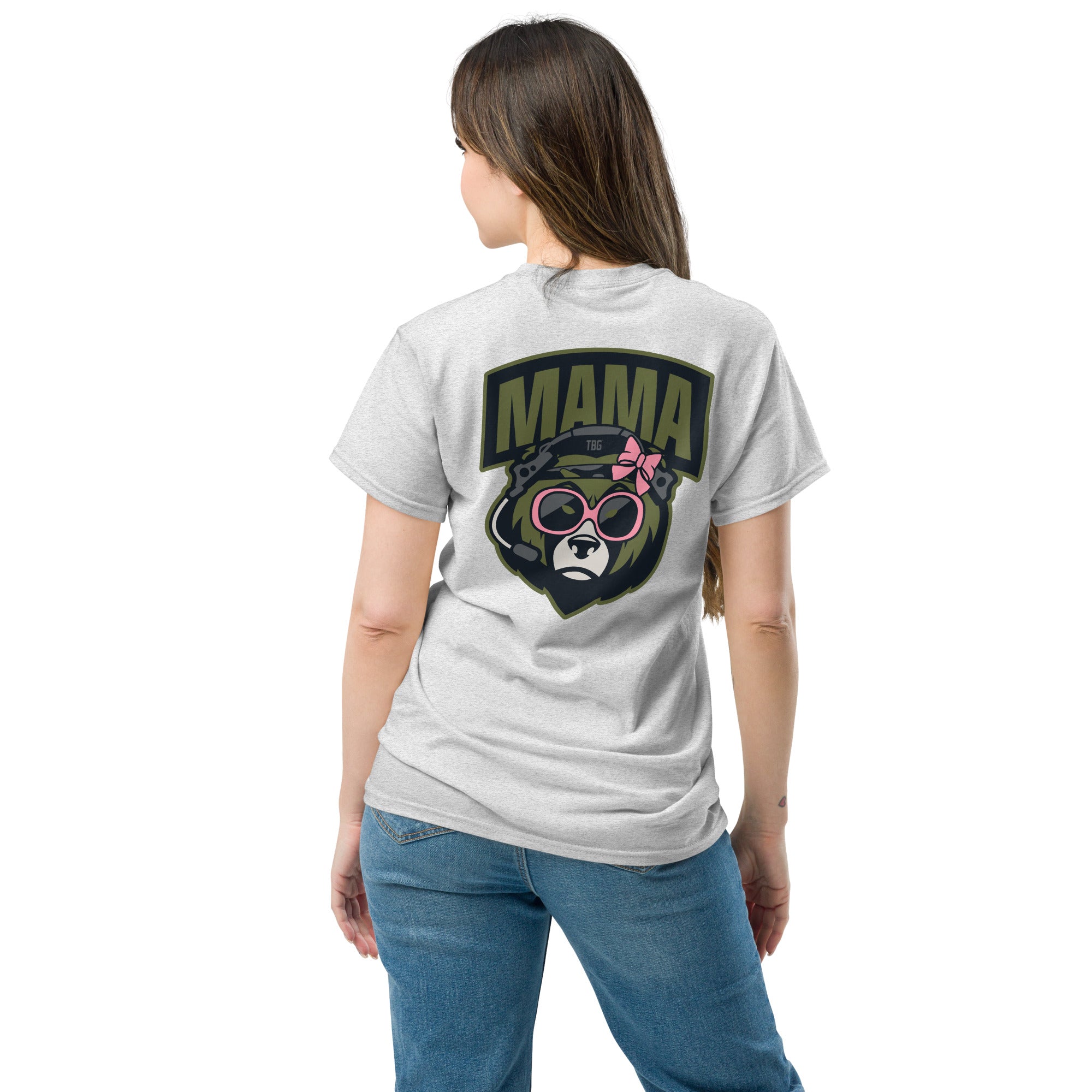 Mama Bear T-Shirt | OD Green | 100% Cotton | Gildan 5000