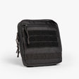 Rugged black tactical utility pouch with MOLLE webbing and zippered compartments for versatile storage solutions.