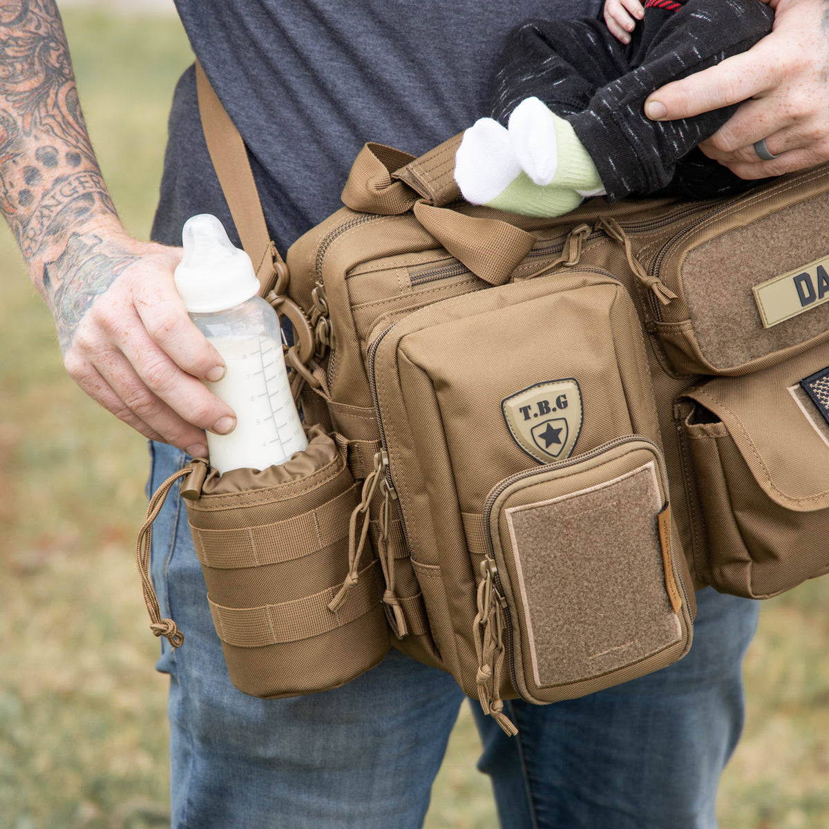 Tactical Baby Gear Molle Thermal Lined Bottle Pouch 2.0 (Coyote Brown)