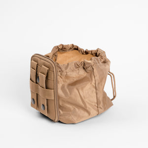 Individual opened Tactical Dump Pouch showing bag opened. 
