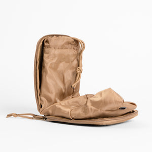 Individual opened Tactical Dump Pouch showing bag closed. 