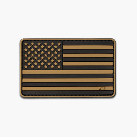 USA Flag Patch AmericanFlag Brown