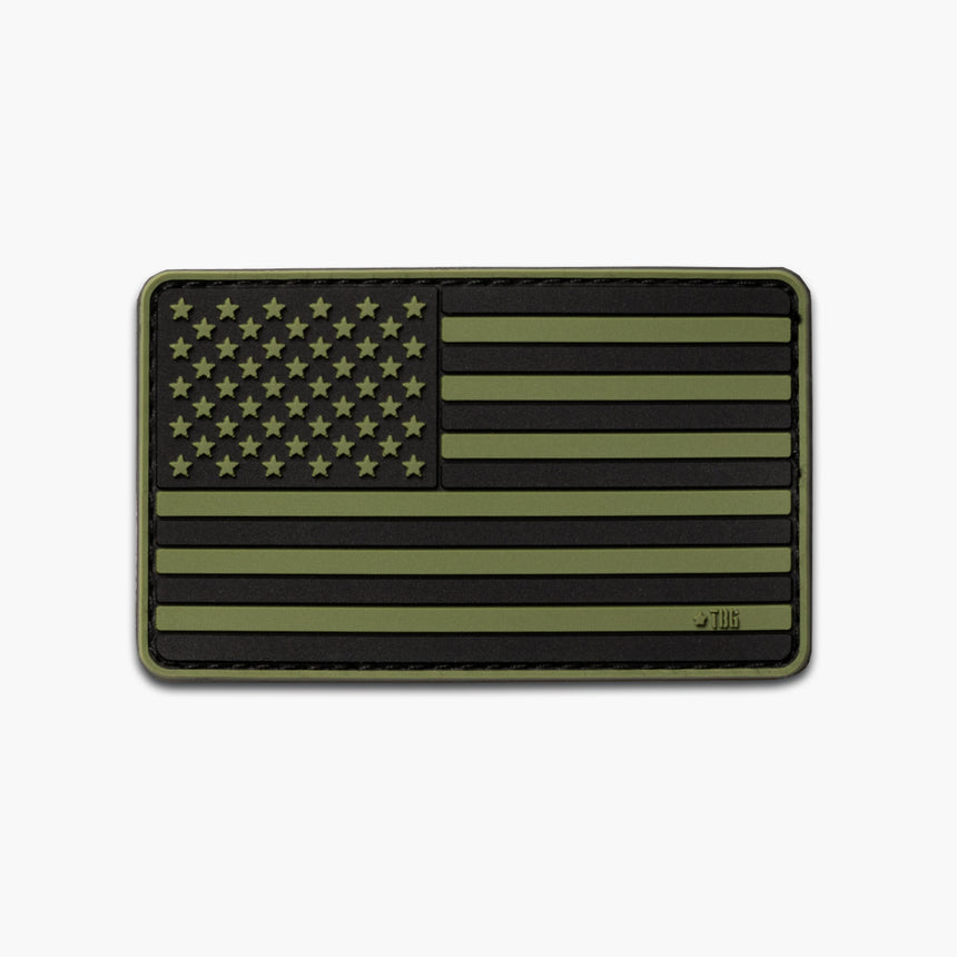 USA Flag Patch AmericanFlag Green