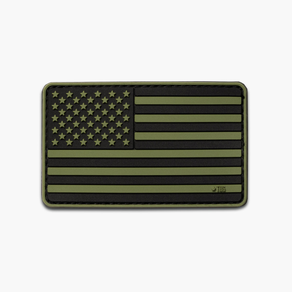 US American Flag Patch Hook and Loop Backing