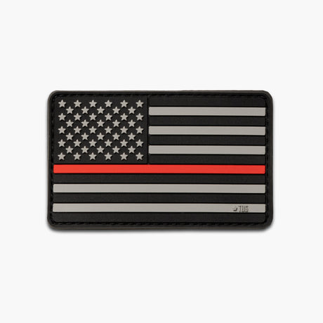 Thin Red Line USA Flag Patch AmericanFlag ThinRedLine