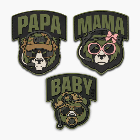 Bear Family Patch Bundle BearFamilyBundle v2 Green