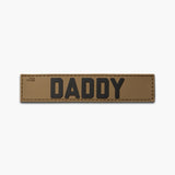 DADDY Name Tape Patch DADDY Nametape Brown