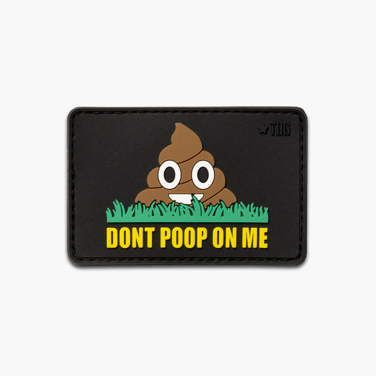 Funny Don't Poop On Me Emoji Emoticon Hook and Loop Morale Patch FREE USA  SHIPPING SHIPS FROM USA PAT-557