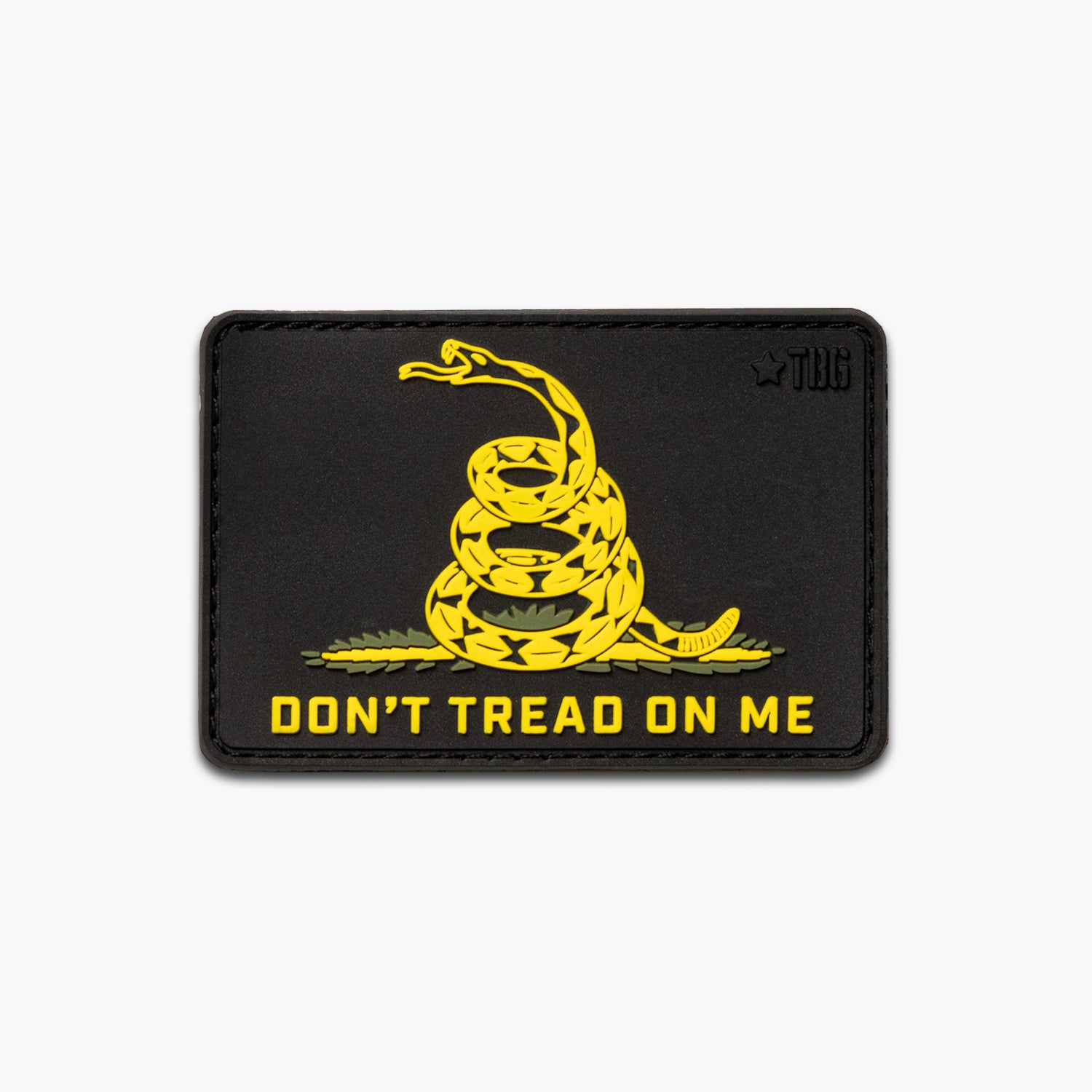 Don't tread on me yellow embroidered military patch with velcro