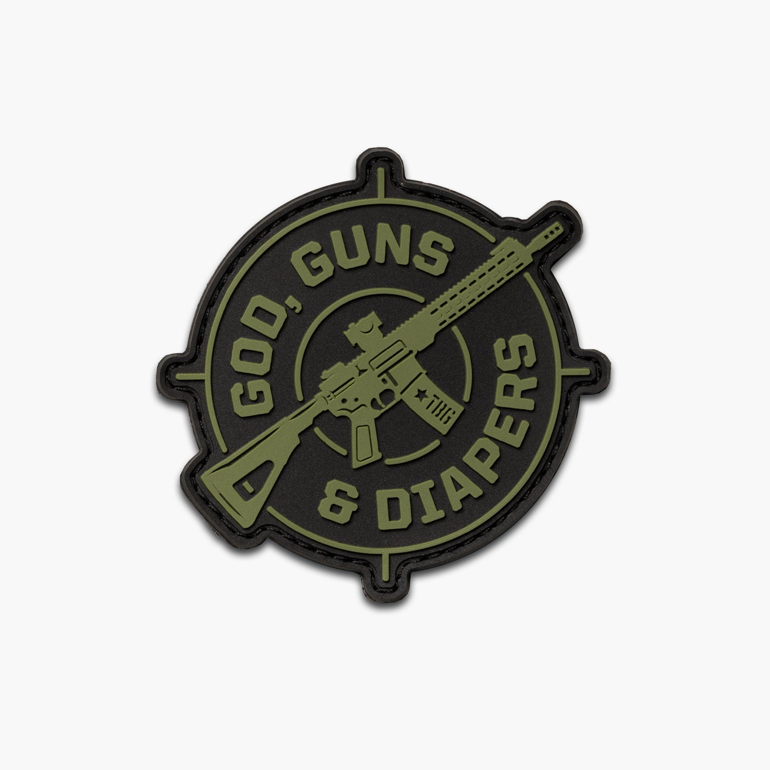 baby_g24 Thyg God, Guns & Diapers Crosshairs Patch by Tactical Baby Gear