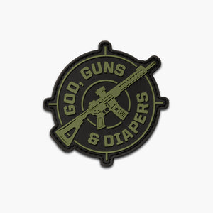 God, Guns & Diapers Crosshairs Patch