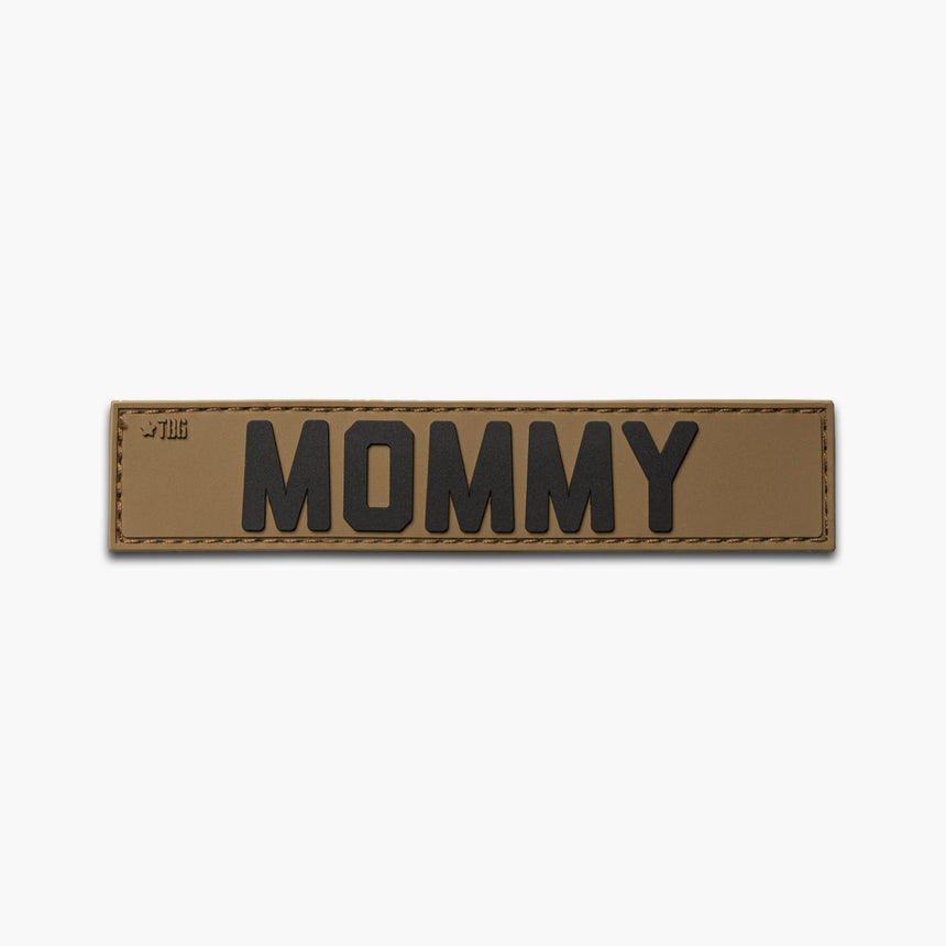 MOMMY Name Tape Patch MOMMY Nametape Brown