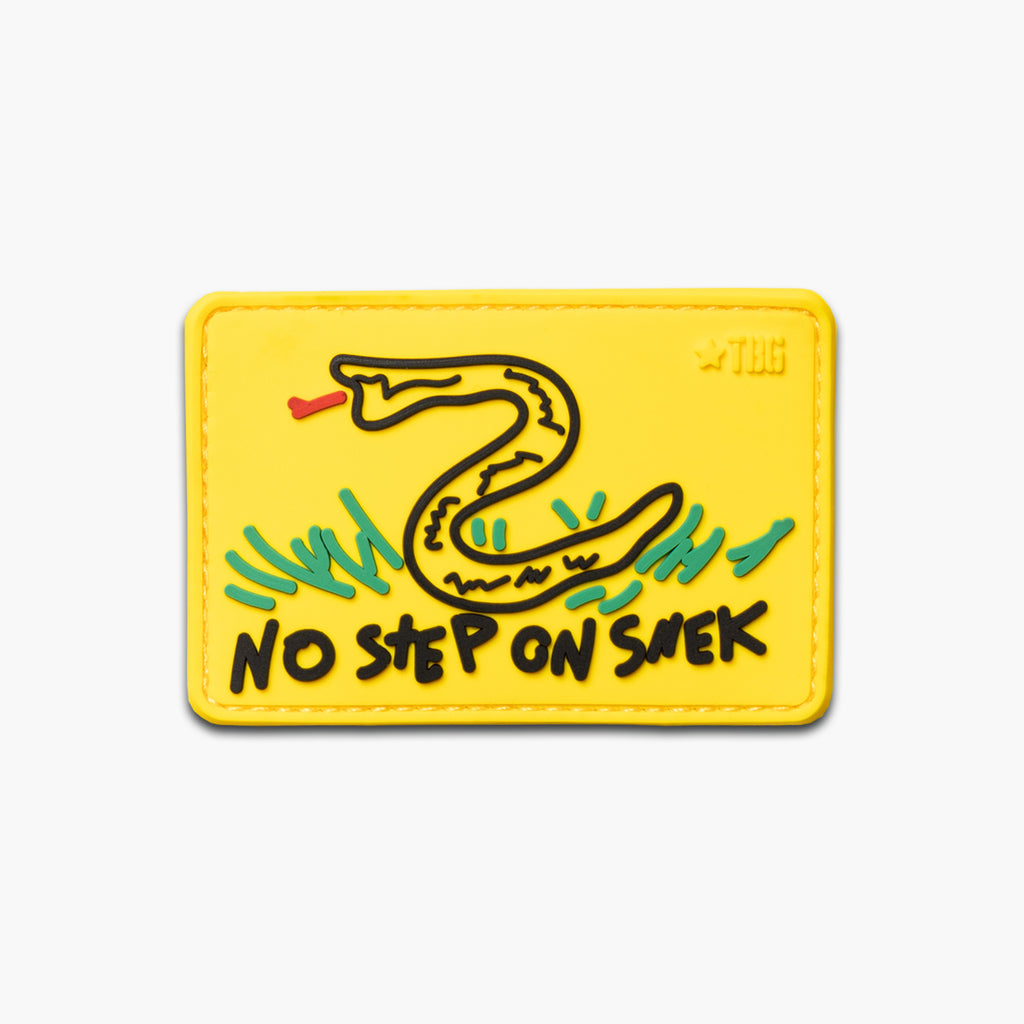 No Step On Snek Us Military Tactical Hook Patch Embroidered Badge Yellow