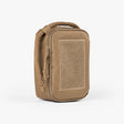 Front view of Coyote Brown cooler pouch