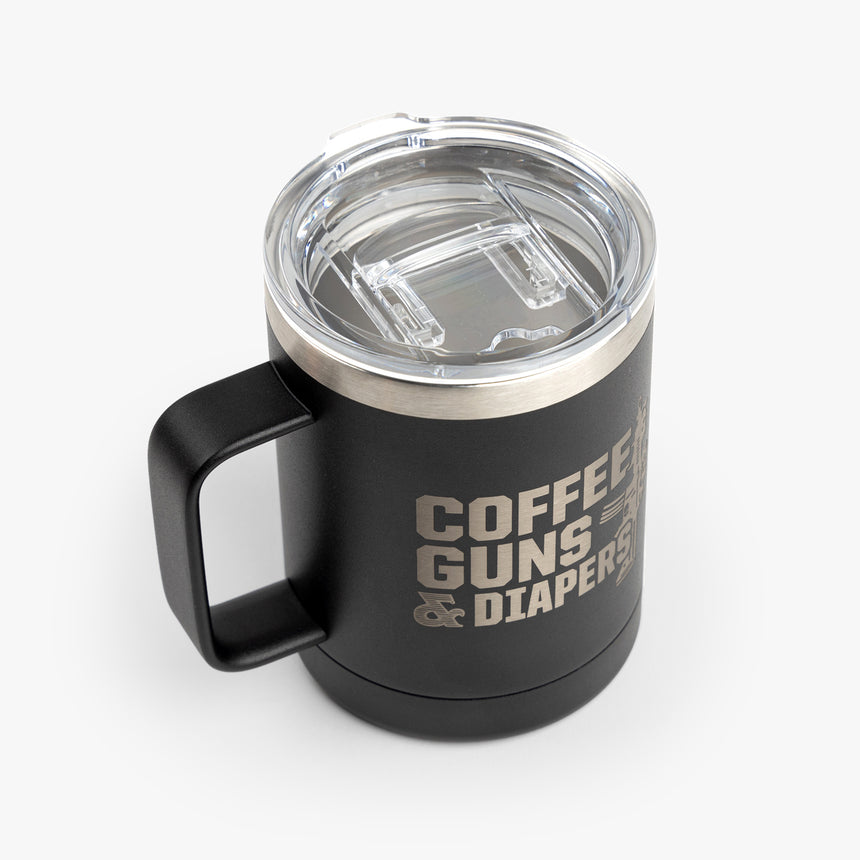 Coffee, Guns, and Diapers Mug - Black mug Solo Coffeegunsdiapers Top