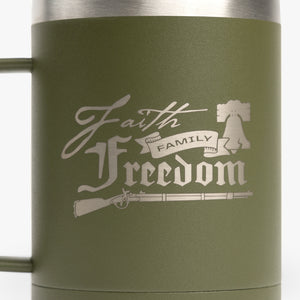 Faith Family Freedom Mug - Green